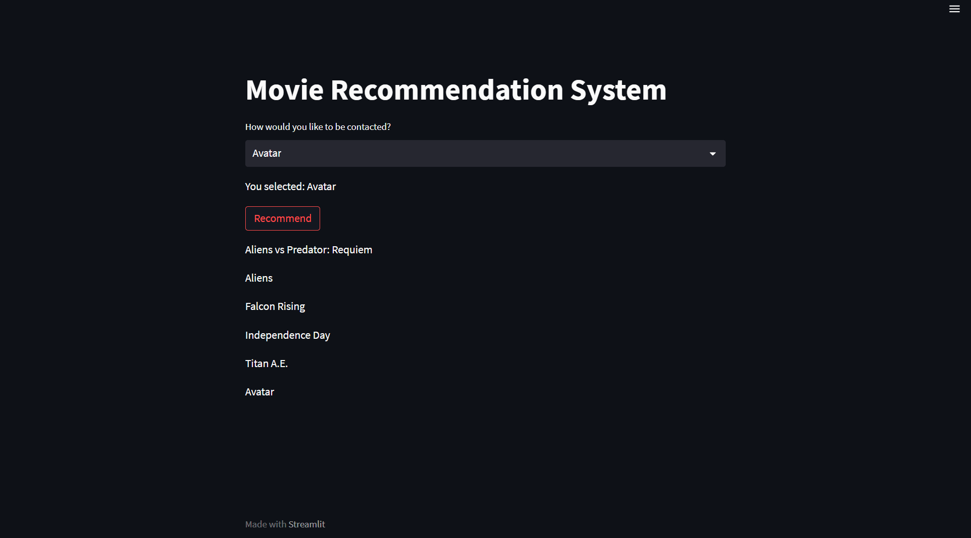 Movie Recommender